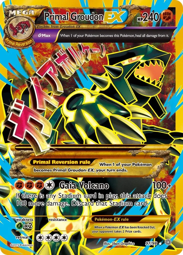 Primal Groudon ex Ancient Origins Pokémon card