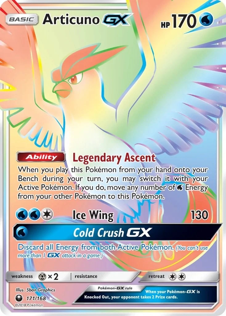Articuno GX Celestial Storm PSA 10 Pokémon card