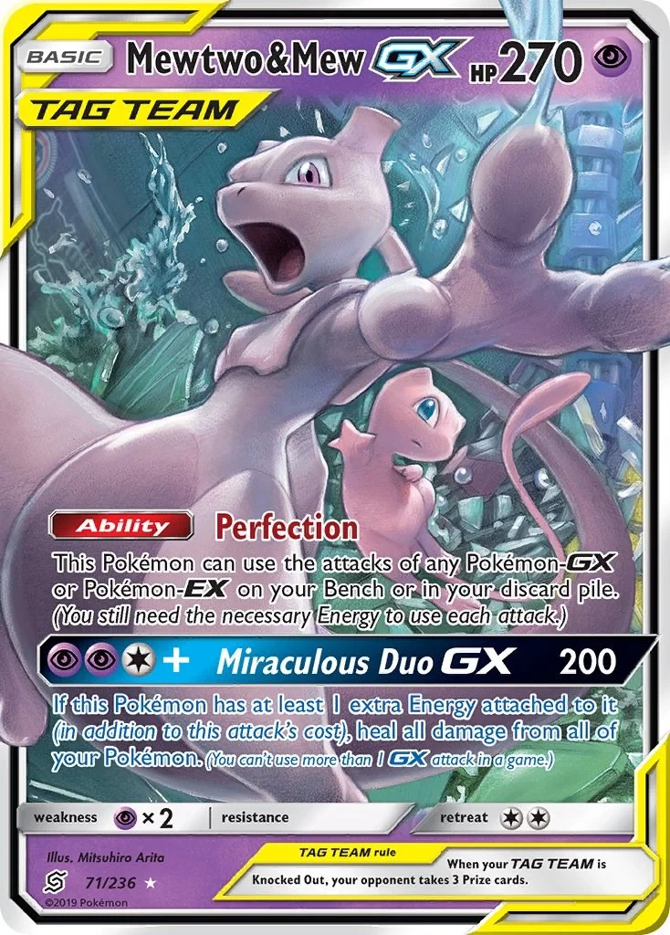 Mewtwo & Mew GX Unified Minds PSA 10 Pokémon card