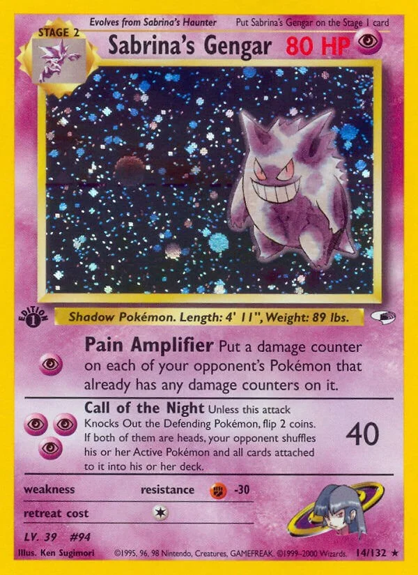 Sabrina's Gengar [1st Edition] Gym Heroes Pokémon card