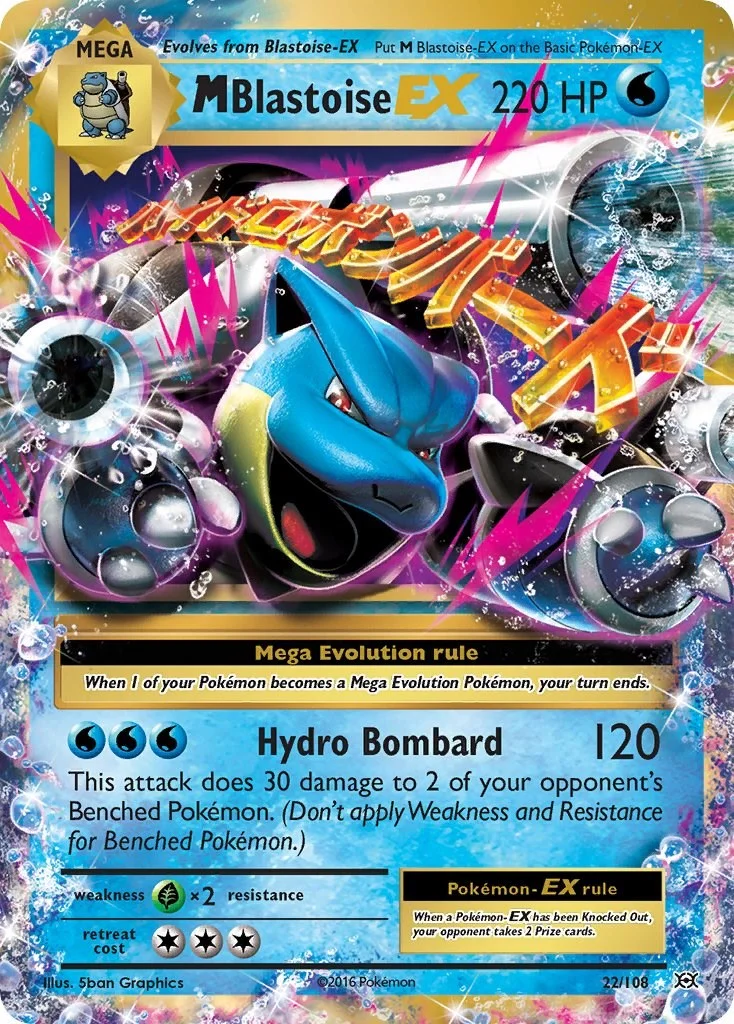 M Blastoise EX Evolutions PSA 10 Pokémon card