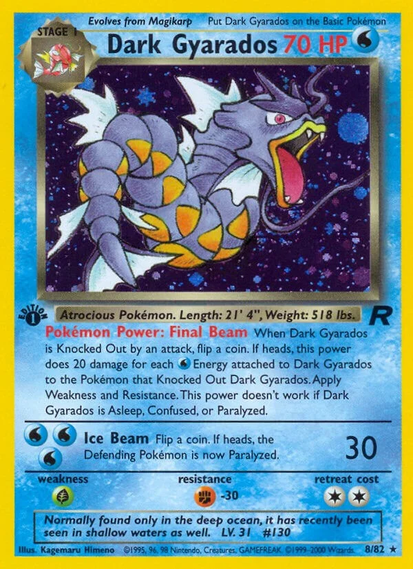 Dark Gyarados [1st Edition] Team Rocket PSA 9 Pokémon card