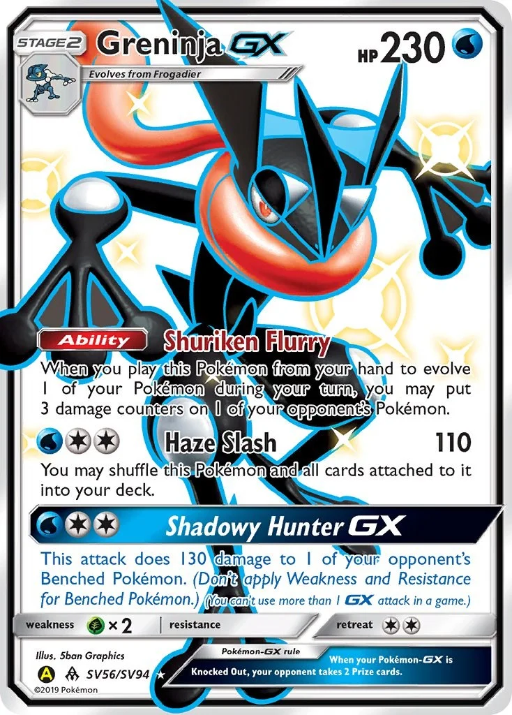 Greninja GX Hidden Fates PSA 10 Pokémon card