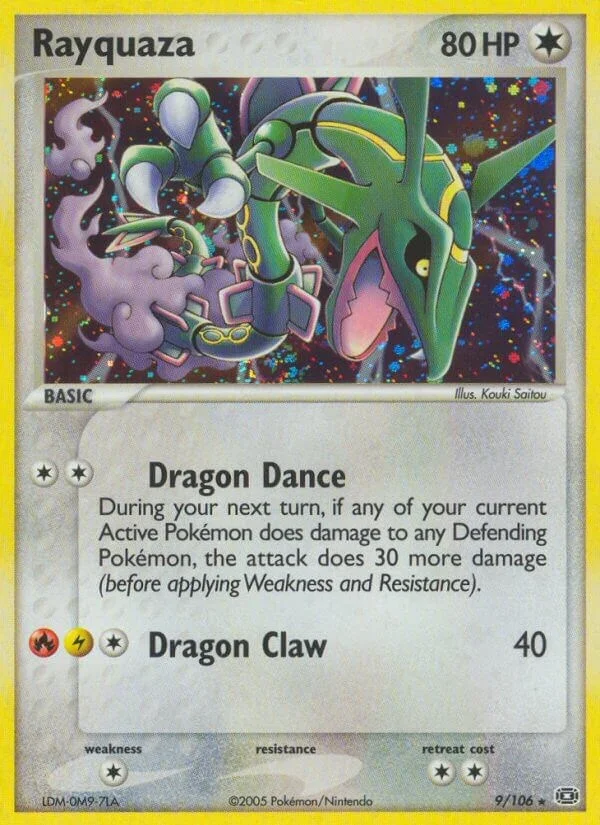 Rayquaza Emerald PSA 9 Pokémon card