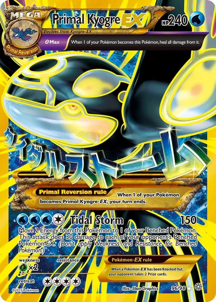 Primal Kyogre EX Ancient Origins Pokémon card