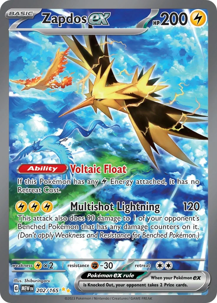 Zapdos ex Scarlet & Violet 151 PSA 10 Pokémon card
