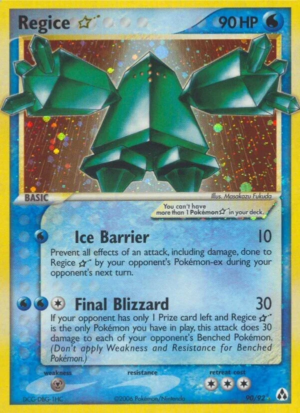 Regice [Gold Star] Legend Maker Pokémon card