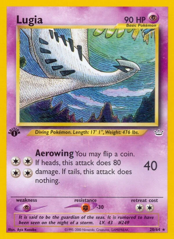 Lugia [1st Edition] Neo Revelation PSA 9 Pokémon card