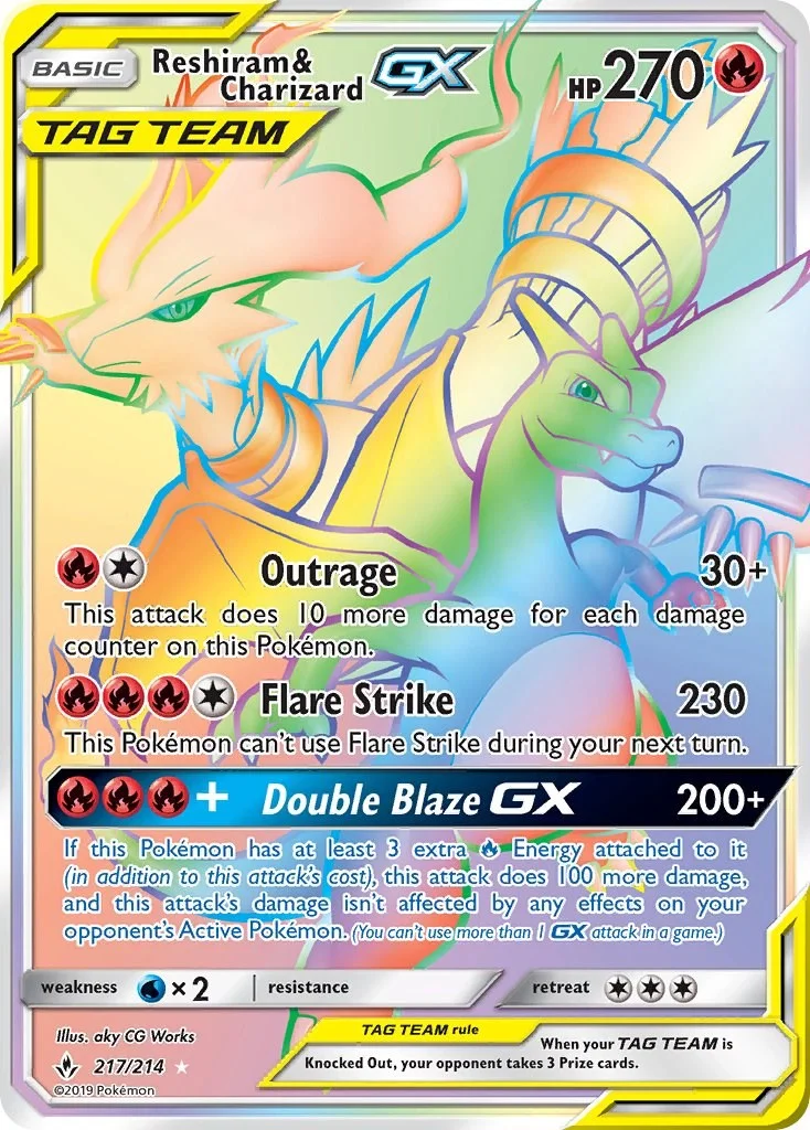 Reshiram & Charizard GX Unbroken Bonds PSA 10 Pokémon card