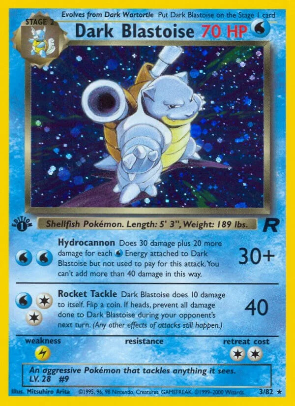Dark Blastoise [1st Edition] Team Rocket PSA 9 Pokémon card