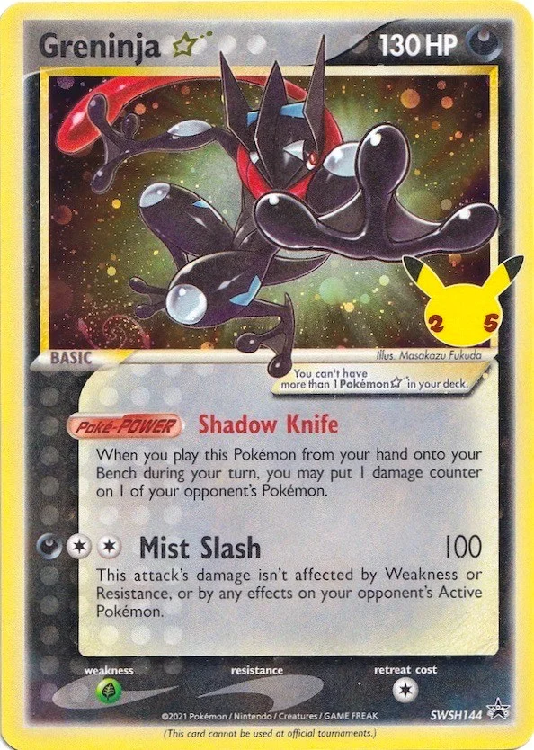 Greninja [Gold Star] Celebrations PSA 10 Pokémon card