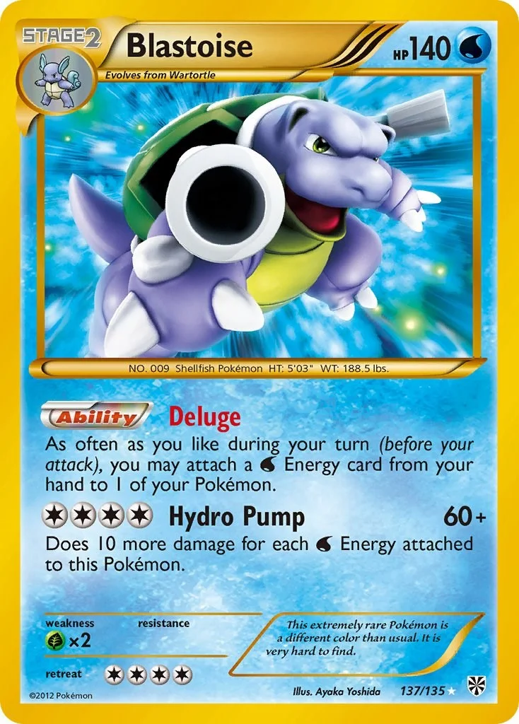 Blastoise Plasma Storm Raw Pokémon card