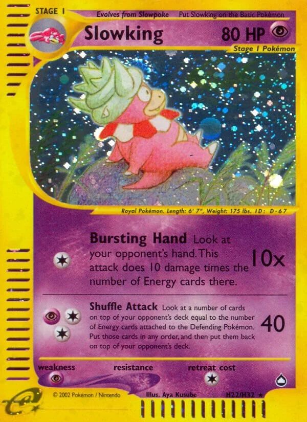 Slowking Aquapolis Pokémon card