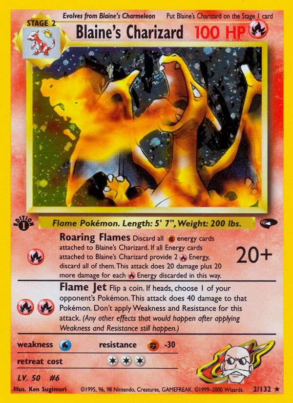 Blaine's Charizard [1st Edition] Gym Challenge PSA 9 Pokémon card