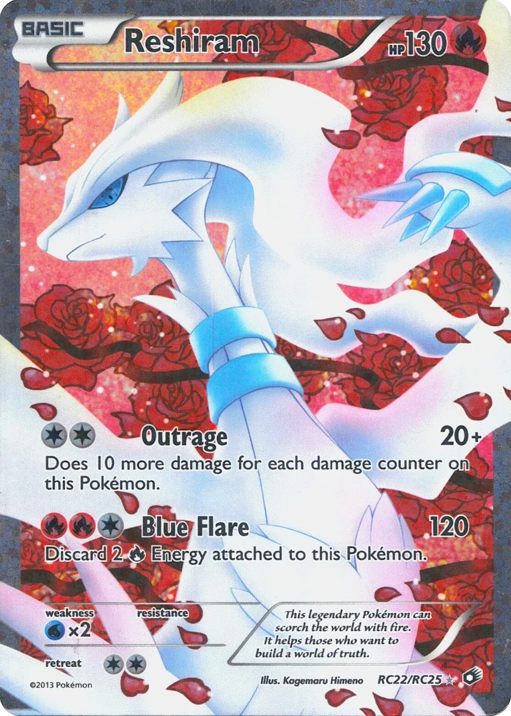 Reshiram Legendary Treasures PSA 9 Pokémon card