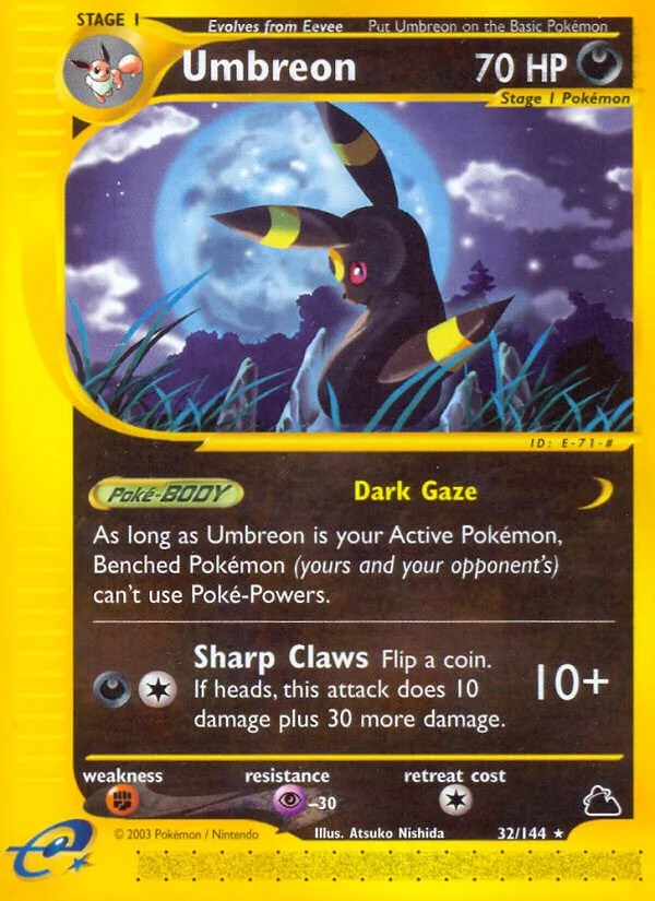 Umbreon Skyridge PSA 10 Pokémon card