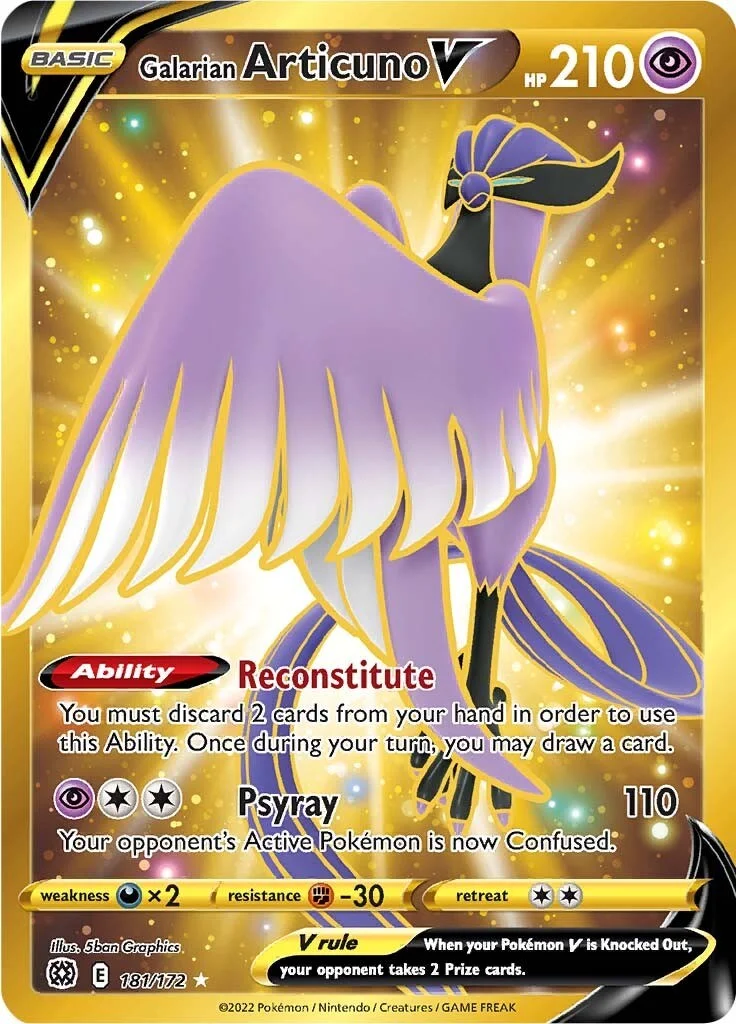 Galarian Articuno V Brilliant Stars PSA 10 Pokémon card