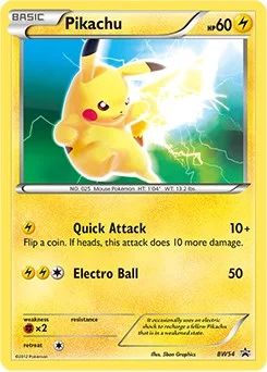Pikachu Black & White PSA 9 Pokémon card