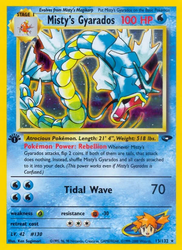 Misty's Gyarados [Unlimited] Gym Challenge PSA 10 Pokémon card