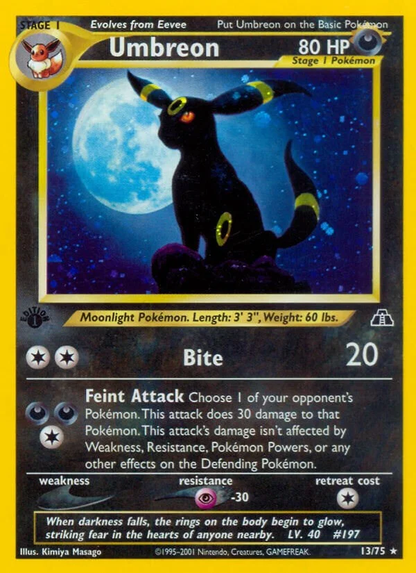 Umbreon [Unlimited] Neo Discovery PSA 9 Pokémon card
