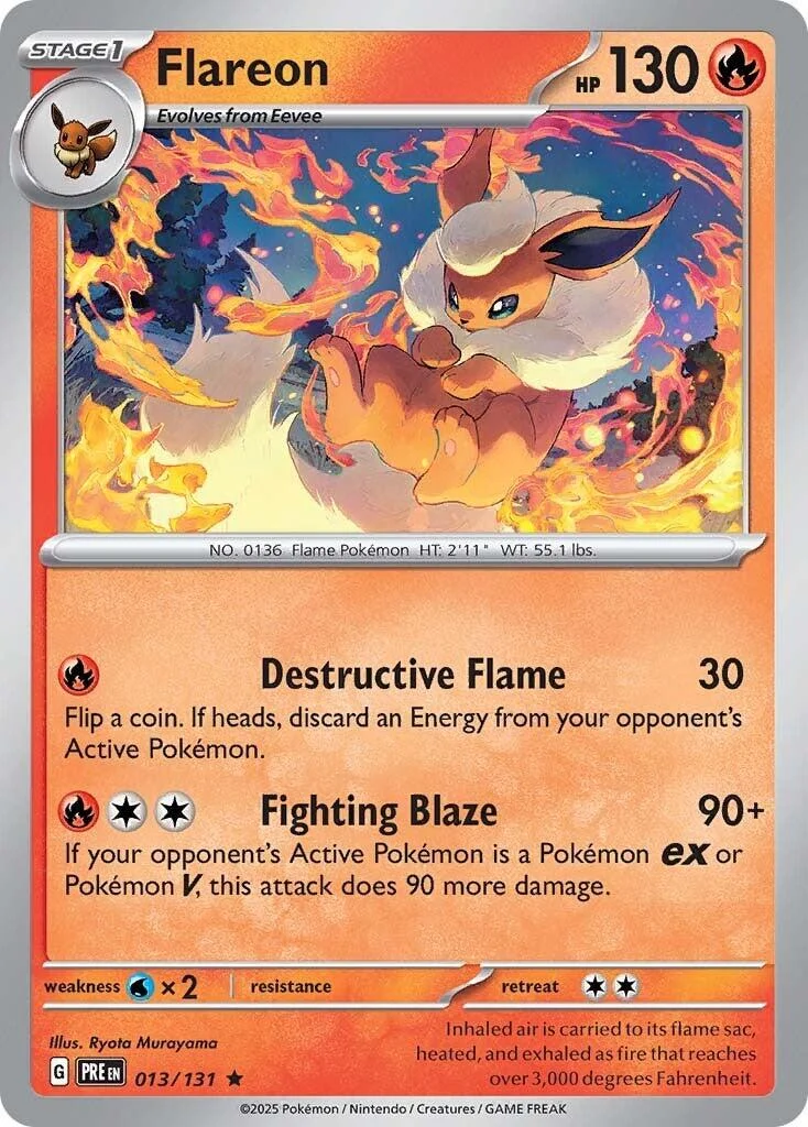 Flareon Prismatic Evolutions PSA 10 Pokémon card