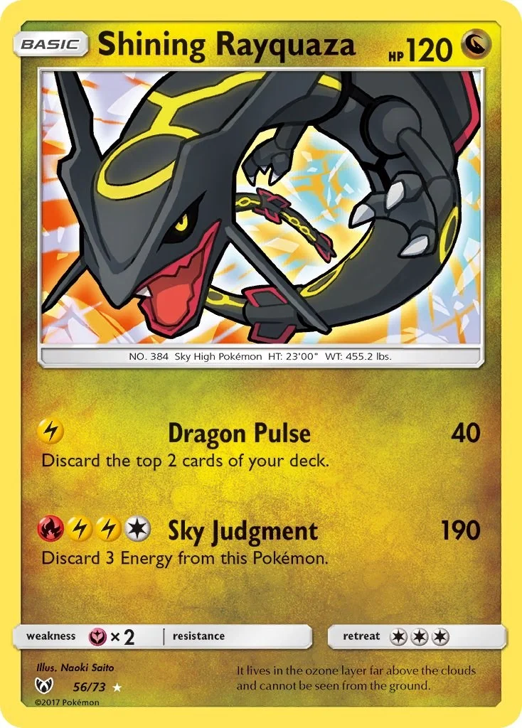 Shining Rayquaza Shining Legends PSA 10 Pokémon card