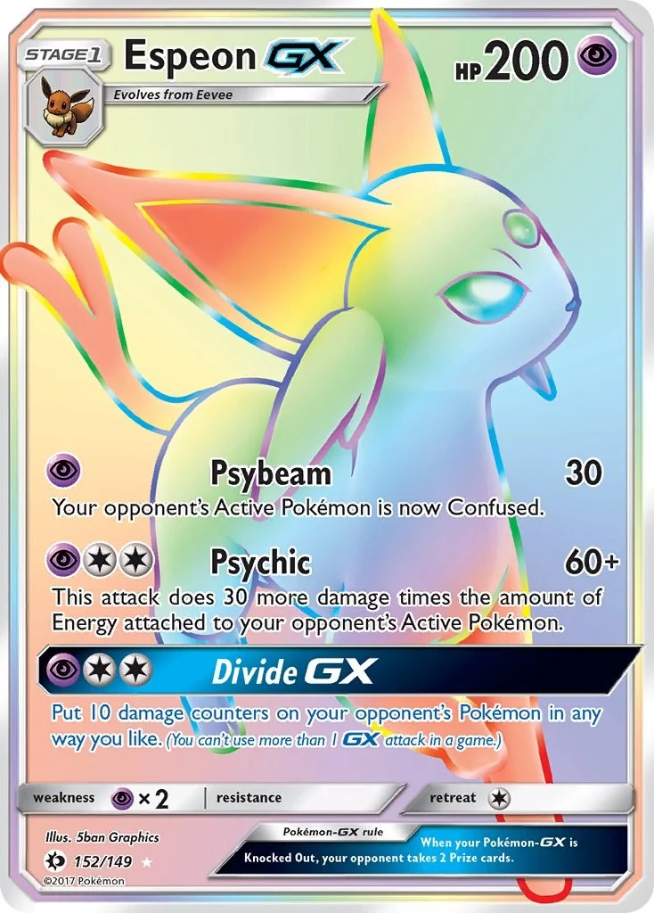 Espeon GX Sun & Moon PSA 10 Pokémon card