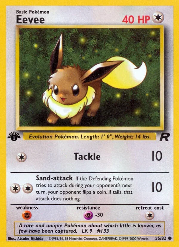 Eevee [1st Edition] Team Rocket PSA 10 Pokémon card