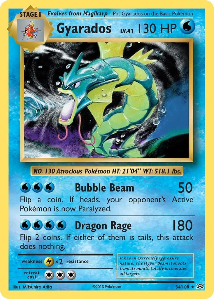 Gyarados Evolutions PSA 10 Pokémon card