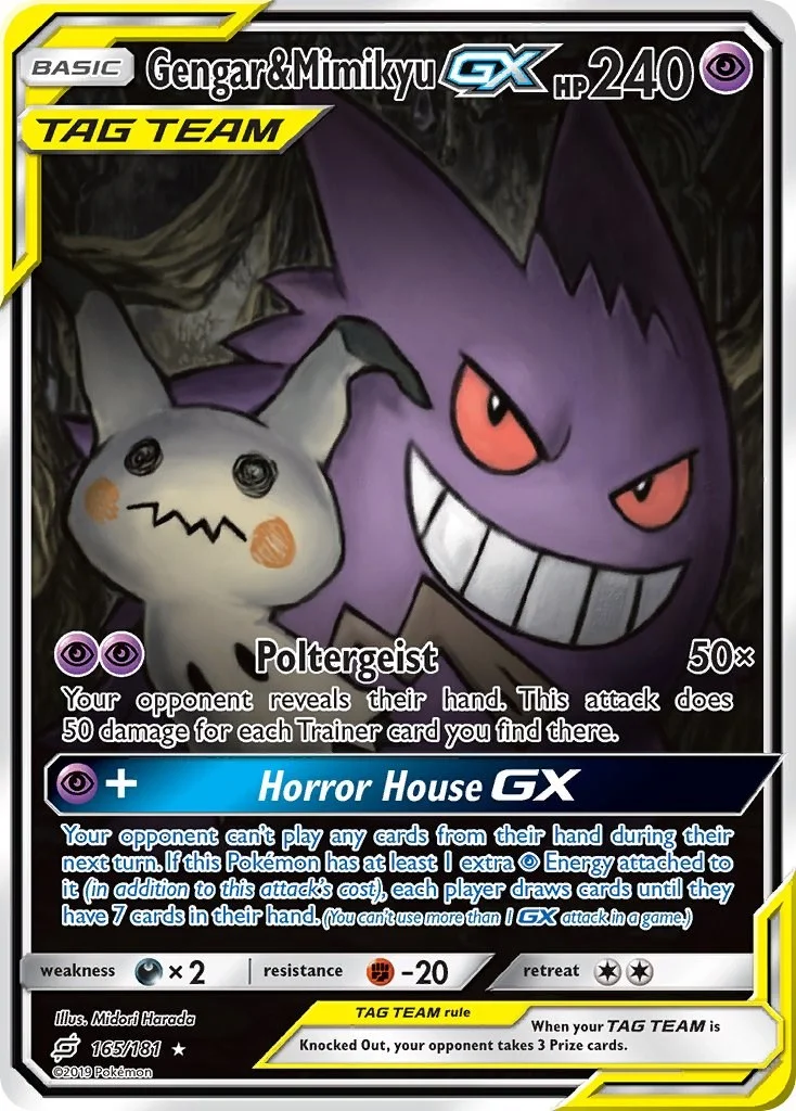 Gengar & Mimikyu GX Team Up PSA 10 Pokémon card