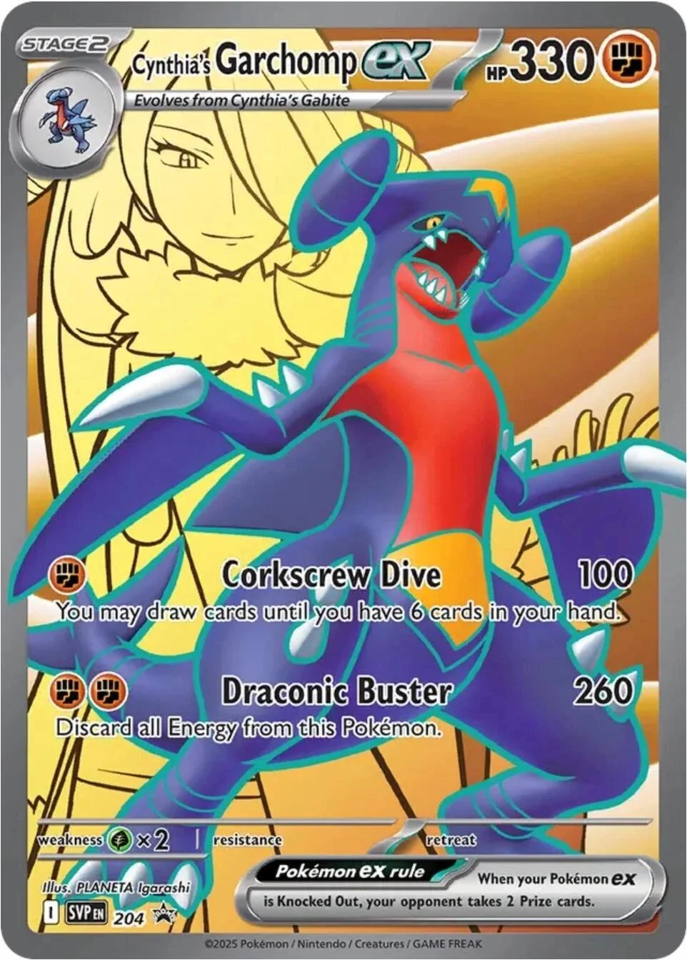 Cynthia's Garchomp Ex Promo PSA 10 Pokémon card