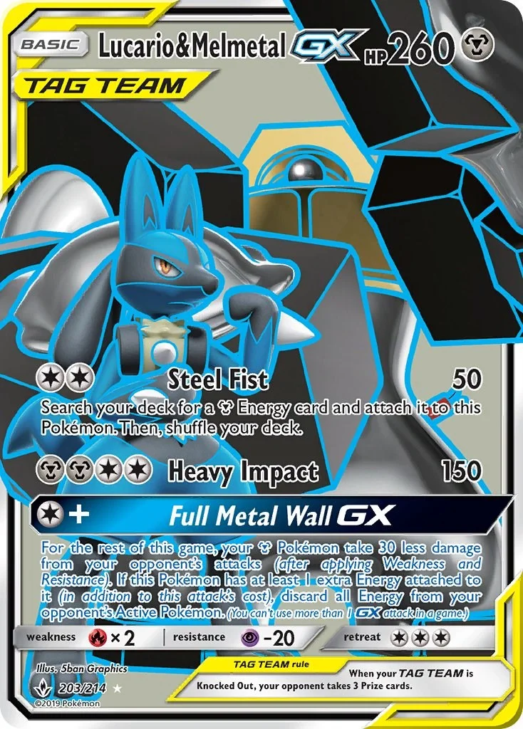 Lucario & Melmetal GX Unbroken Bonds PSA 10 Pokémon card