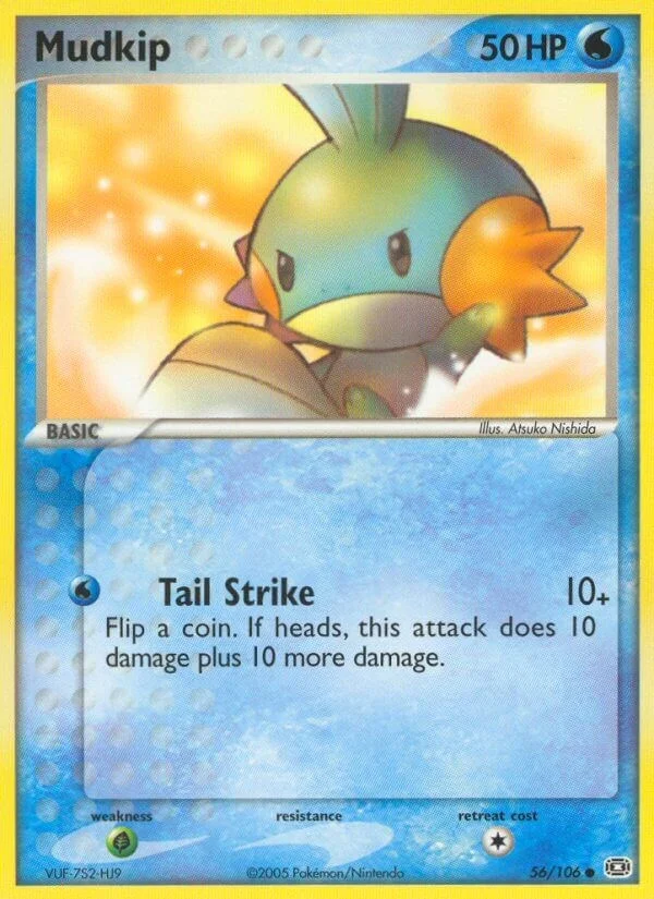 Mudkip [Reverse Holo] Emerald Pokémon card