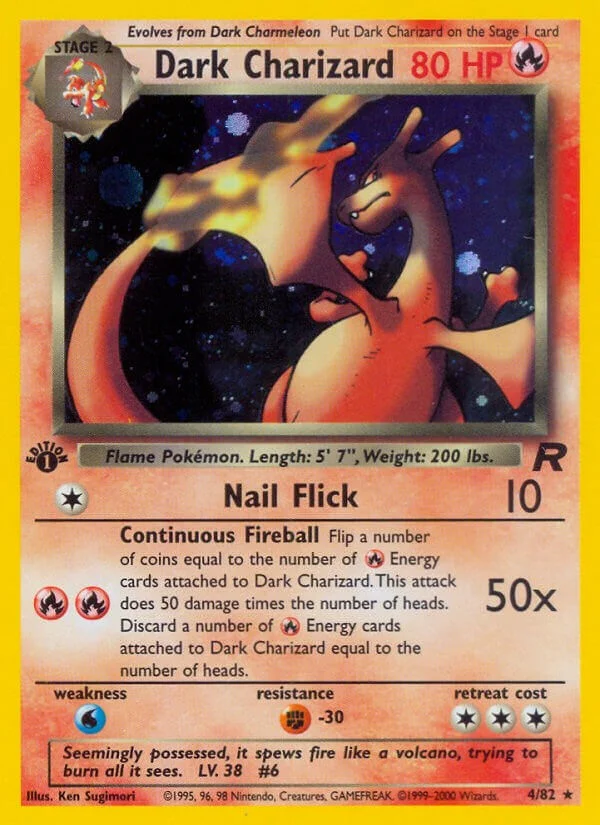 Dark Charizard [1st Edition] Team Rocket PSA 9 Pokémon card