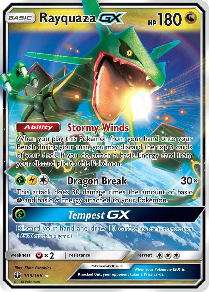 Rayquaza GX Celestial Storm PSA 10 Pokémon card