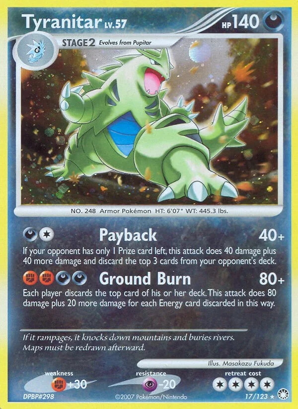 Tyranitar Mysterious Treasures PSA 9 Pokémon card