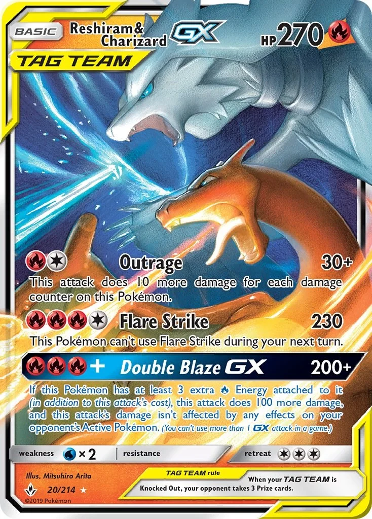 Reshiram & Charizard GX Unbroken Bonds PSA 10 Pokémon card