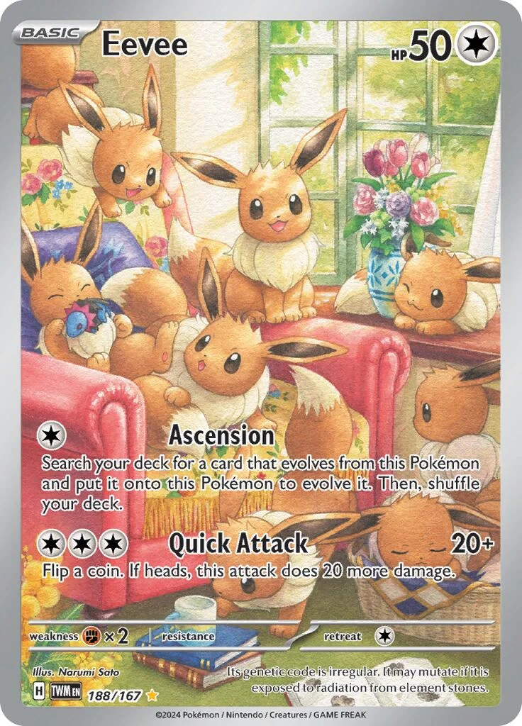 Eevee Twilight Masquerade PSA 10 Pokémon card