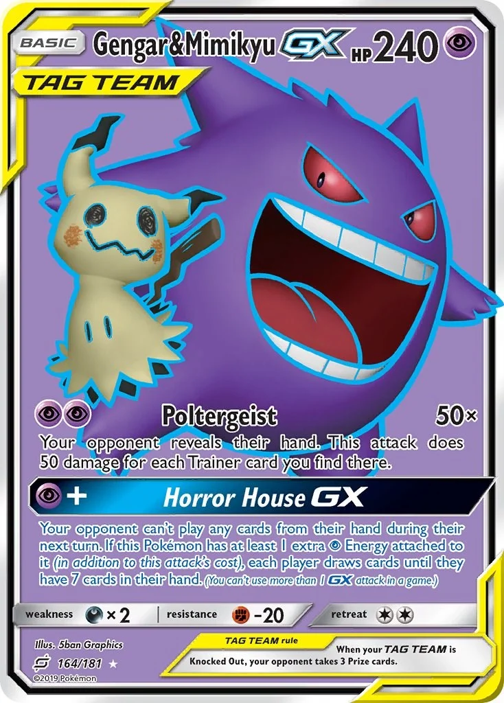 Gengar & Mimikyu GX Team Up PSA 10 Pokémon card