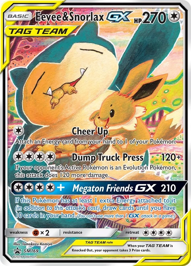 Eevee & Snorlax GX Promo PSA 10 Pokémon card
