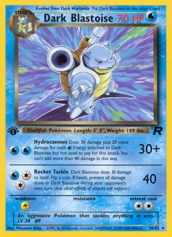 Dark Blastoise [1st Edition] Team Rocket PSA 10 Pokémon card
