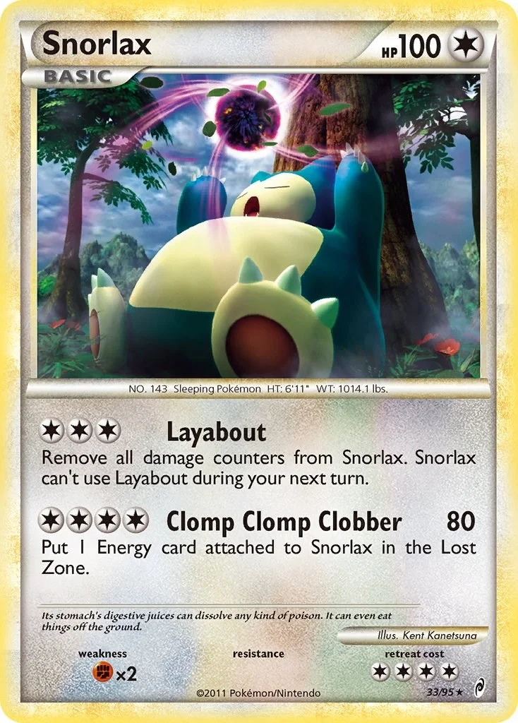 Snorlax [Reverse Holo] Call of Legends Raw Pokémon card