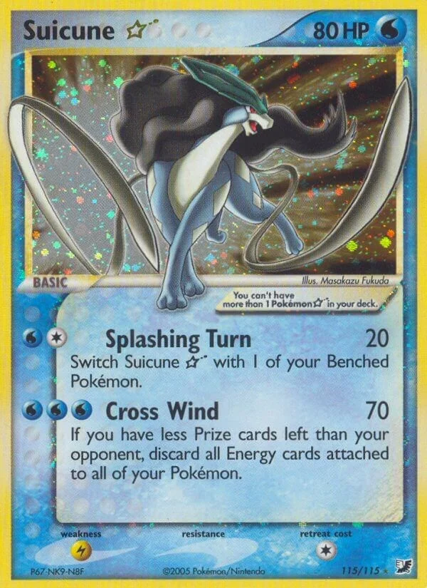 Suicune [Gold Star] Unseen Forces Pokémon card