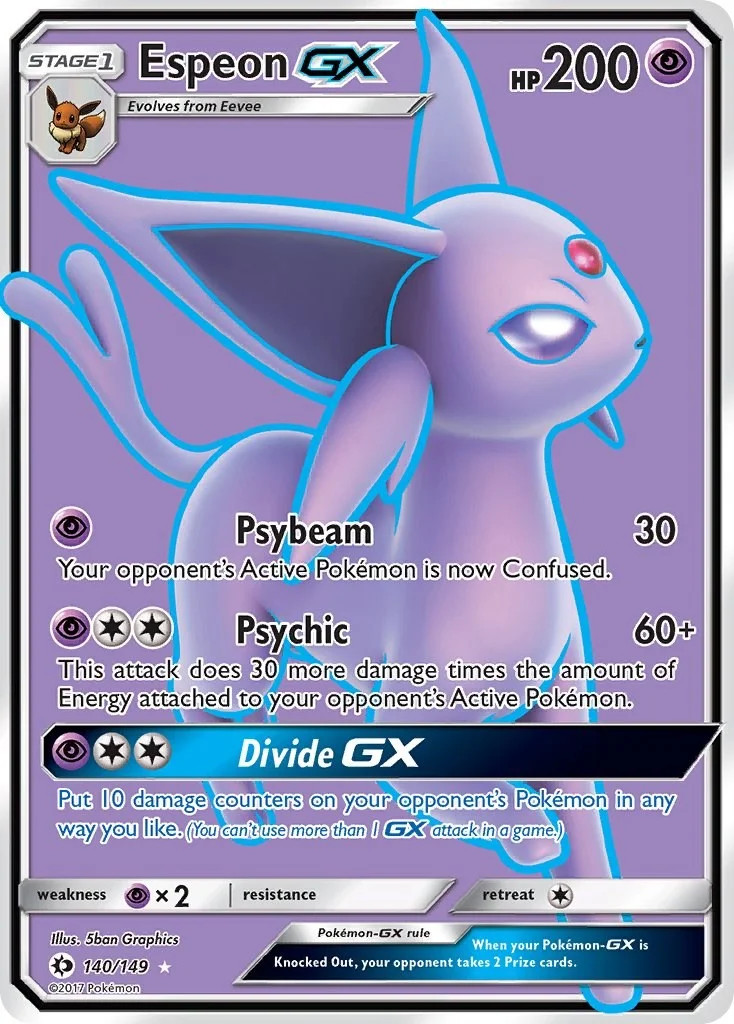 Espeon GX Sun & Moon PSA 10 Pokémon card