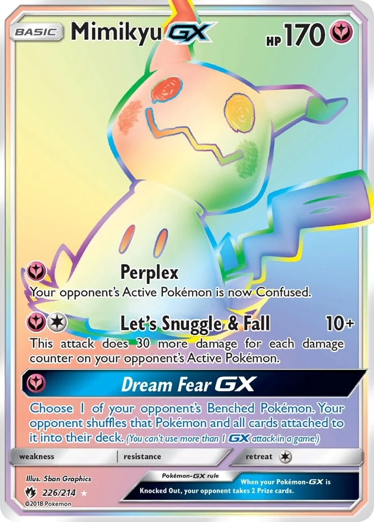 Mimikyu GX Lost Thunder PSA 10 Pokémon card