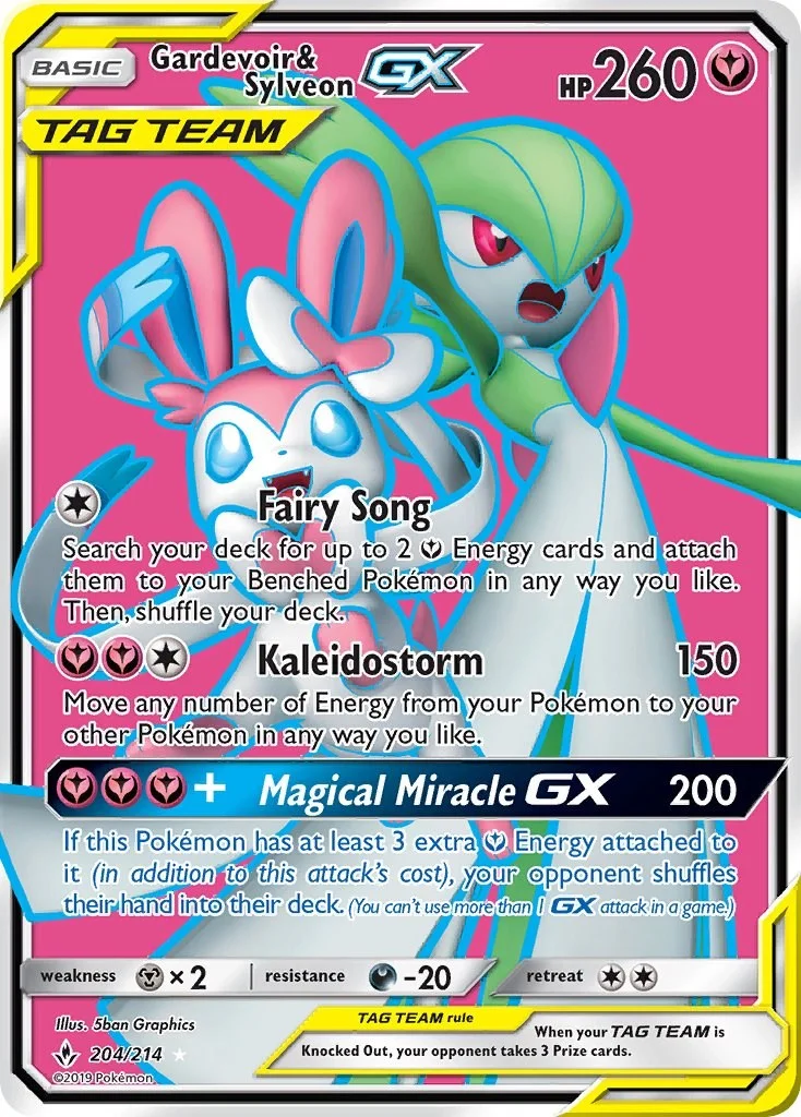 Gardevoir & Sylveon GX Unbroken Bonds PSA 10 Pokémon card