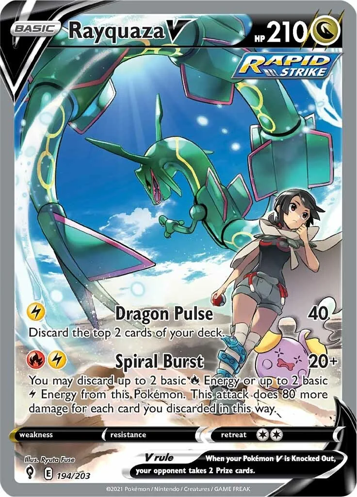 Rayquaza V Evolving Skies PSA 10 Pokémon card
