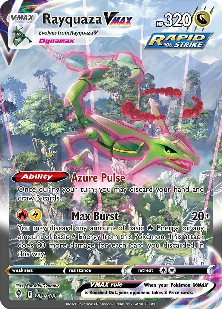 Rayquaza VMAX Evolving Skies PSA 10 Pokémon card
