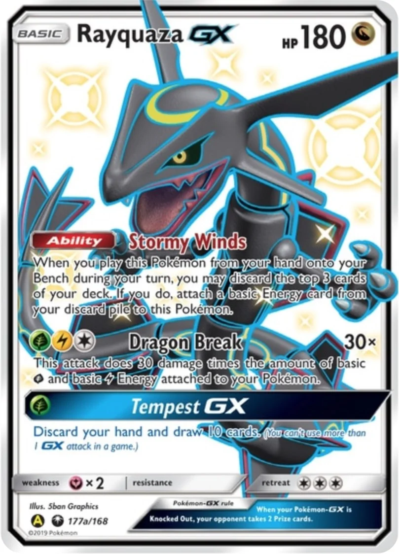 Rayquaza GX Celestial Storm PSA 10 Pokémon card
