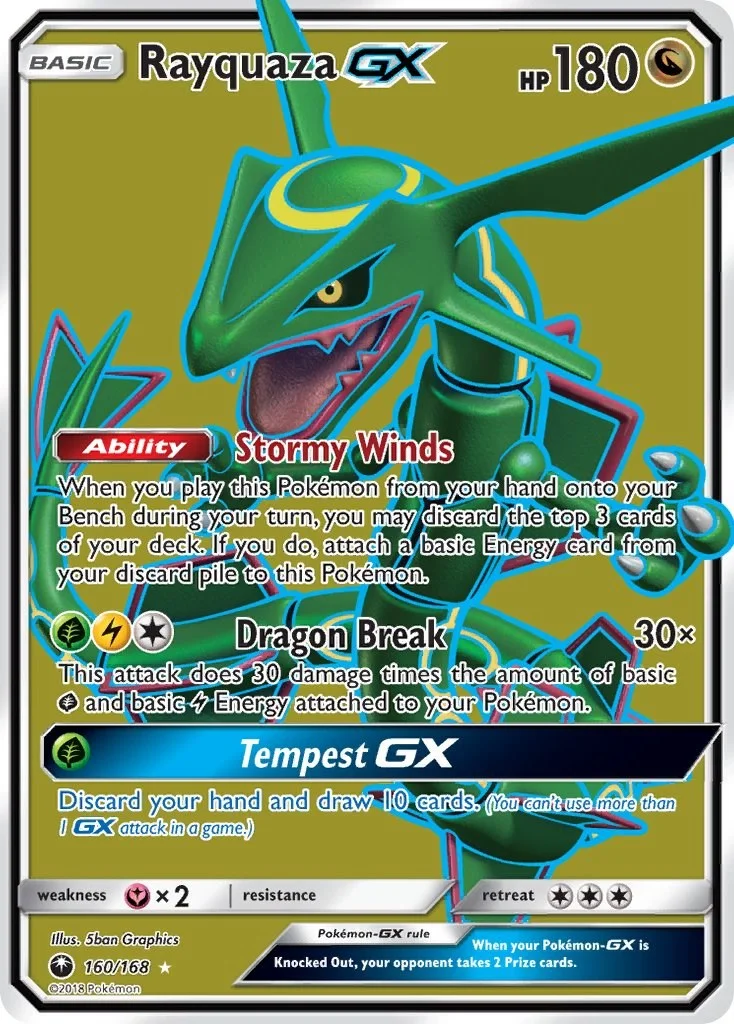 Rayquaza GX Celestial Storm PSA 10 Pokémon card
